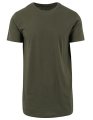 Heren T-shirt Extra Lang Build Your Brand BY028 Olive